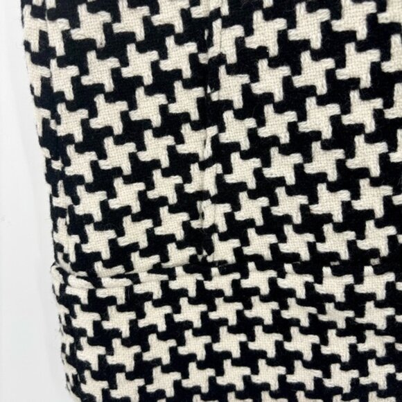 Club Monaco Skirt Womens Size 2 White Black Houndstooth Wool Blend - Picture 5 of 10